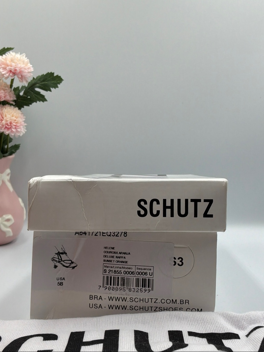 SCHUTZ Bright Orange Strappy Kitten Heel Sandals - Picture 6 of 6